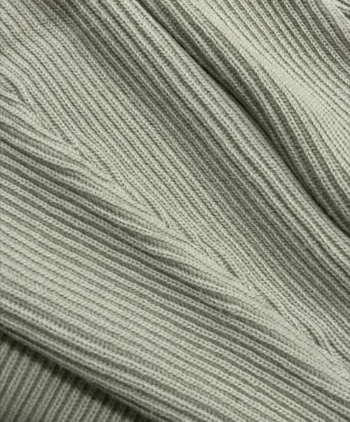 AURALEE（オーラリー）AURALEE (オーラリー) FRENCH MERINO RIB プルオーバーニット オリーブ サイズ:5の古着・服飾アイテム