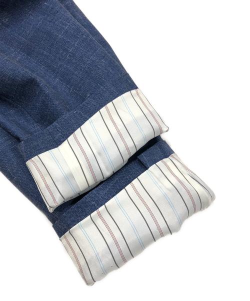 LAUREN RALPH LAUREN（ローレンラルフローレン）LAUREN RALPH LAUREN (ローレンラルフローレン) リネンミックステーラードジャケット ブルー サイズ:表記なしの古着・服飾アイテム