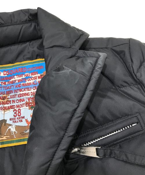 DSQUARED2（ディースクエアード）DSQUARED2 (ディースクエアード) ダウンコート ブラック サイズ:38の古着・服飾アイテム