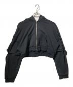 SELENAHELIOSセレナヘリオス）の古着「レイヤードデザインショートジップパーカー」｜グレー