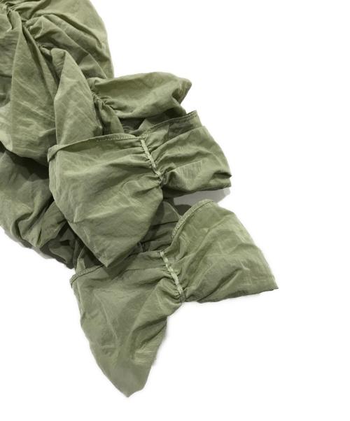 SELENAHELIOS（セレナヘリオス）SELENAHELIOS (セレナヘリオス) Bright Gather ブルゾン／ノーカラージャケット グリーン サイズ:Fの古着・服飾アイテム