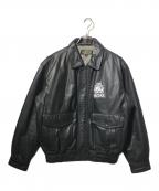 Suntory original designサントリーオリジナルデザイン）の古着「ボスジャン/レザージャケット」｜ブラック