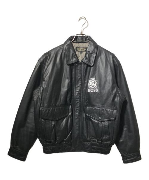 Suntory original design（サントリーオリジナルデザイン）Suntory original design (サントリーオリジナルデザイン) ボスジャン/レザージャケット ブラック サイズ:Mの古着・服飾アイテム