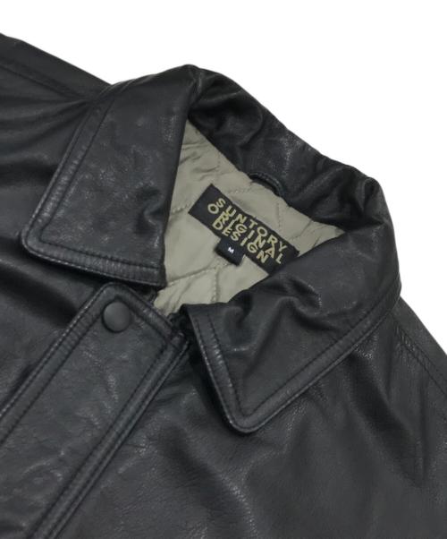 Suntory original design（サントリーオリジナルデザイン）Suntory original design (サントリーオリジナルデザイン) ボスジャン/レザージャケット ブラック サイズ:Mの古着・服飾アイテム