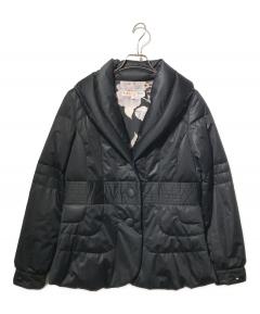 中古・古着通販】MUVEIL (ミュベール) フラワー刺繍ブルゾン ブラック