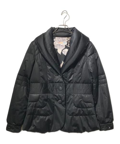 LEONARD SPORT（レオナール スポーツ）LEONARD SPORT (レオナール スポーツ) フラワー裏地ダウンジャケット ブラック サイズ:38の古着・服飾アイテム