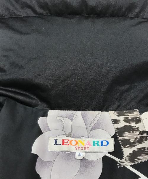 LEONARD SPORT（レオナール スポーツ）LEONARD SPORT (レオナール スポーツ) フラワー裏地ダウンジャケット ブラック サイズ:38の古着・服飾アイテム
