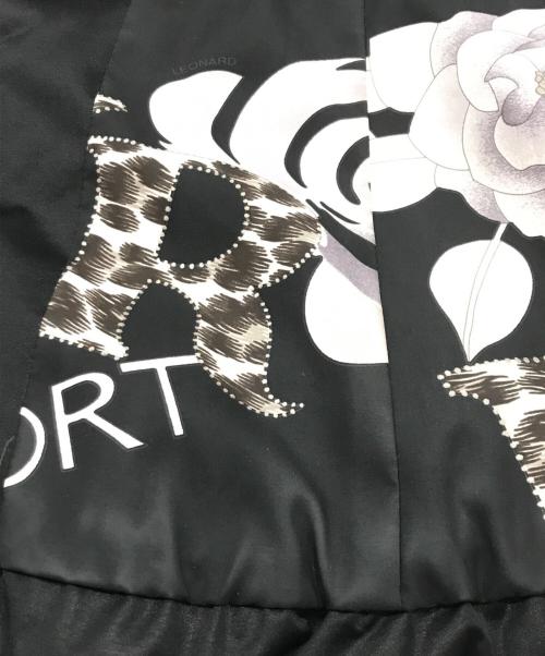 LEONARD SPORT（レオナール スポーツ）LEONARD SPORT (レオナール スポーツ) フラワー裏地ダウンジャケット ブラック サイズ:38の古着・服飾アイテム
