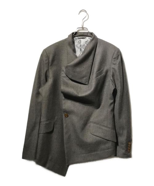 Vivienne Westwood man（ヴィヴィアン ウェストウッド マン）Vivienne Westwood man (ヴィヴィアン ウェストウッド マン) BIG COLLAR DRAPE JACKET/テーラードジャケット ブラウン サイズ:50の古着・服飾アイテム