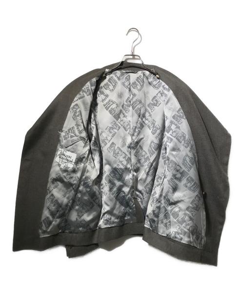 Vivienne Westwood man（ヴィヴィアン ウェストウッド マン）Vivienne Westwood man (ヴィヴィアン ウェストウッド マン) BIG COLLAR DRAPE JACKET/テーラードジャケット ブラウン サイズ:50の古着・服飾アイテム
