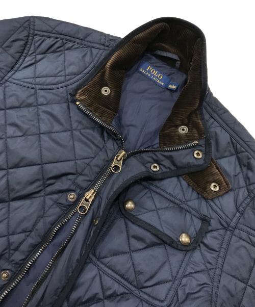 POLO RALPH LAUREN（ポロ・ラルフローレン）POLO RALPH LAUREN (ポロ・ラルフローレン) 襟コーデュロイ キルティングジャケット ネイビー サイズ:Lの古着・服飾アイテム