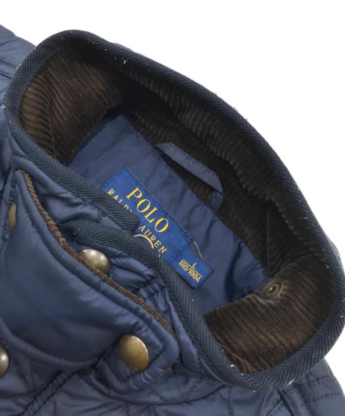 POLO RALPH LAUREN（ポロ・ラルフローレン）POLO RALPH LAUREN (ポロ・ラルフローレン) 襟コーデュロイ キルティングジャケット ネイビー サイズ:Lの古着・服飾アイテム