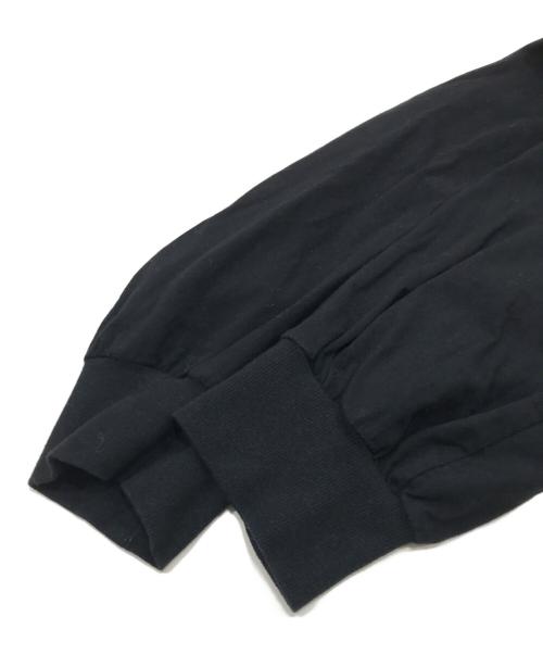 GROUND Y（グラウンドワイ）GROUND Y (グラウンドワイ) 30-cotton jersey Zipper stand collar cut sew/カットソー ブラック サイズ:3の古着・服飾アイテム