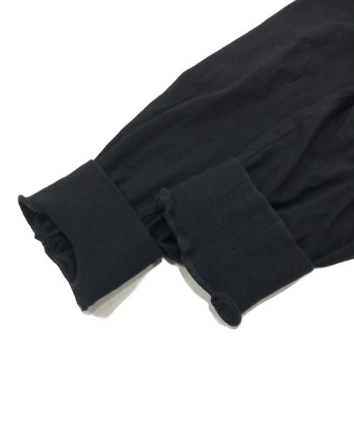 GROUND Y（グラウンドワイ）GROUND Y (グラウンドワイ) 30-cotton jersey Zipper stand collar cut sew/カットソー ブラック サイズ:3の古着・服飾アイテム
