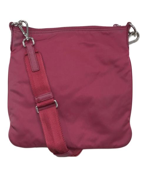 PRADA（プラダ）PRADA (プラダ) ナイロンショルダーバッグ ピンクの古着・服飾アイテム