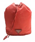 PRADAプラダ）の古着「ナイロン巾着バッグ」｜オレンジ