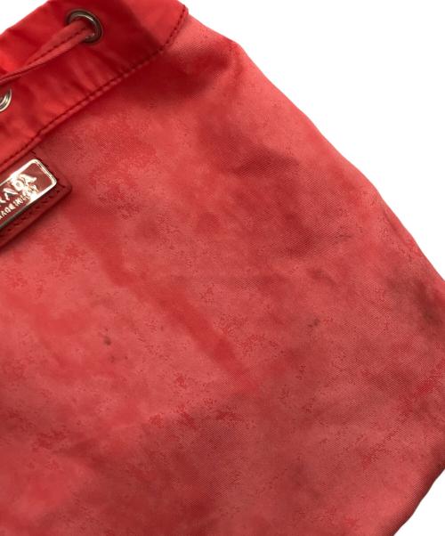 PRADA（プラダ）PRADA (プラダ) ナイロン巾着バッグ オレンジの古着・服飾アイテム