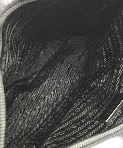 PRADA（プラダ）PRADA (プラダ) サフィアーノ/ナイロンショルダーバッグ ブラックの古着・服飾アイテム