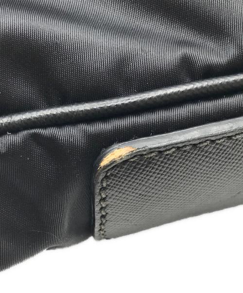 PRADA（プラダ）PRADA (プラダ) サフィアーノ/ナイロンショルダーバッグ ブラックの古着・服飾アイテム