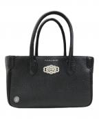 A.D.M.J.エーディーエムジェイ）の古着「レザー アールデコモチーフ ハンドバッグ」｜ブラック