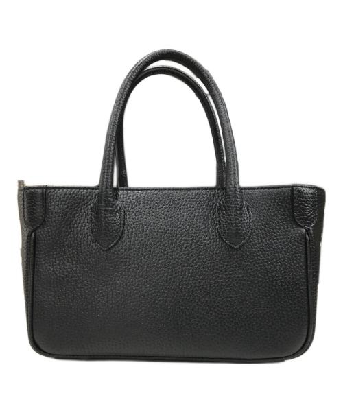 A.D.M.J.（エーディーエムジェイ）A.D.M.J. (エーディーエムジェイ) レザー アールデコモチーフ ハンドバッグ ブラックの古着・服飾アイテム