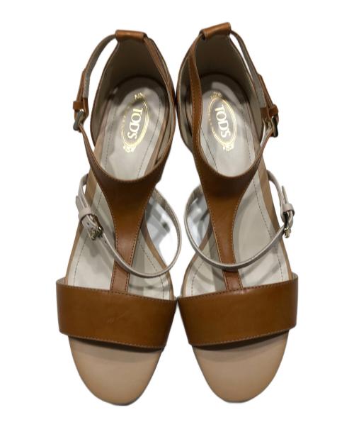 TOD'S（トッズ）TOD'S (トッズ) レザーサンダル/ミュール ブラウン サイズ:39の古着・服飾アイテム