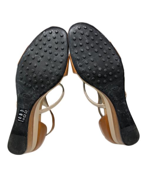 TOD'S（トッズ）TOD'S (トッズ) レザーサンダル/ミュール ブラウン サイズ:39の古着・服飾アイテム