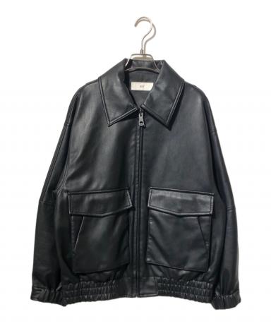 中古・古着通販】SLY (スライ) FAUX LEATHER ZIP UP ブルゾン ブラック