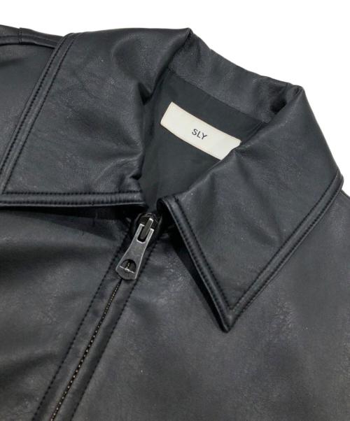 SLY（スライ）SLY (スライ) FAUX LEATHER ZIP UP ブルゾン ブラック サイズ:FREEの古着・服飾アイテム