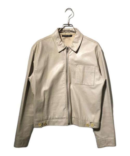 HELMUT LANG（ヘルムートラング）HELMUT LANG (ヘルムートラング) レザージャケット ベージュ サイズ:48の古着・服飾アイテム