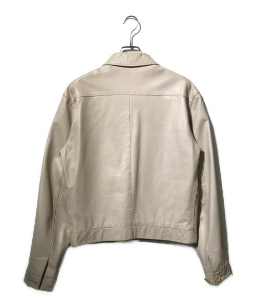 HELMUT LANG（ヘルムートラング）HELMUT LANG (ヘルムートラング) レザージャケット ベージュ サイズ:48の古着・服飾アイテム