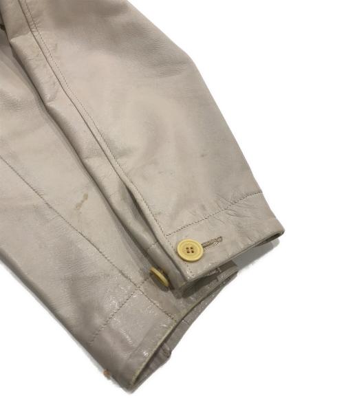 HELMUT LANG（ヘルムートラング）HELMUT LANG (ヘルムートラング) レザージャケット ベージュ サイズ:48の古着・服飾アイテム