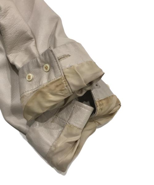HELMUT LANG（ヘルムートラング）HELMUT LANG (ヘルムートラング) レザージャケット ベージュ サイズ:48の古着・服飾アイテム