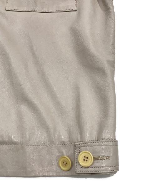 HELMUT LANG（ヘルムートラング）HELMUT LANG (ヘルムートラング) レザージャケット ベージュ サイズ:48の古着・服飾アイテム