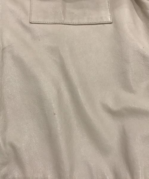 HELMUT LANG（ヘルムートラング）HELMUT LANG (ヘルムートラング) レザージャケット ベージュ サイズ:48の古着・服飾アイテム