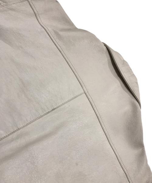 HELMUT LANG（ヘルムートラング）HELMUT LANG (ヘルムートラング) レザージャケット ベージュ サイズ:48の古着・服飾アイテム
