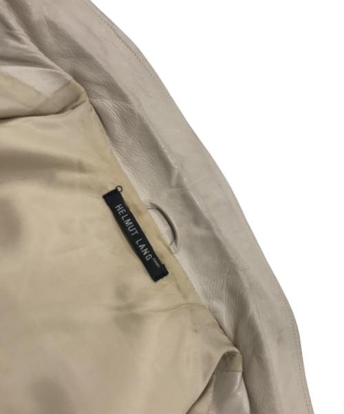 HELMUT LANG（ヘルムートラング）HELMUT LANG (ヘルムートラング) レザージャケット ベージュ サイズ:48の古着・服飾アイテム