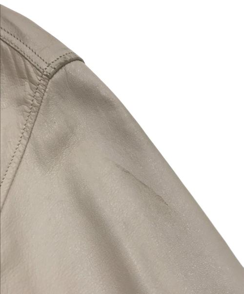 HELMUT LANG（ヘルムートラング）HELMUT LANG (ヘルムートラング) レザージャケット ベージュ サイズ:48の古着・服飾アイテム