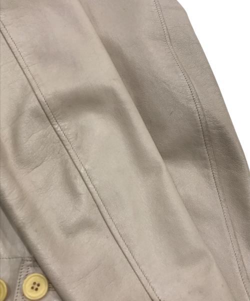 HELMUT LANG（ヘルムートラング）HELMUT LANG (ヘルムートラング) レザージャケット ベージュ サイズ:48の古着・服飾アイテム