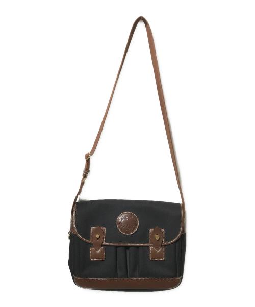 HUNTING WORLD（ハンティングワールド）HUNTING WORLD (ハンティングワールド) バチューオリジン キャンバスメッセンジャーバッグ ブラックの古着・服飾アイテム