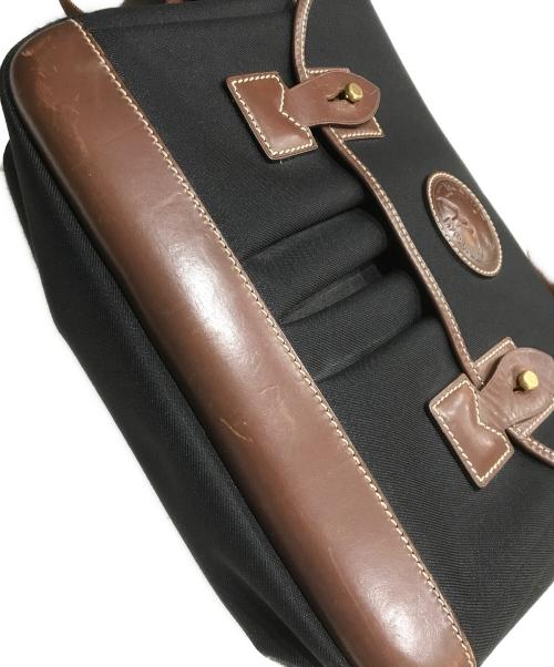 HUNTING WORLD（ハンティングワールド）HUNTING WORLD (ハンティングワールド) バチューオリジン キャンバスメッセンジャーバッグ ブラックの古着・服飾アイテム