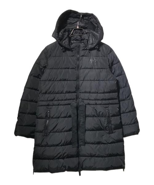 EMPORIO ARMANI（エンポリオアルマーニ）EMPORIO ARMANI (エンポリオアルマーニ) マンガベアプリント中綿コート ブラック サイズ:42の古着・服飾アイテム