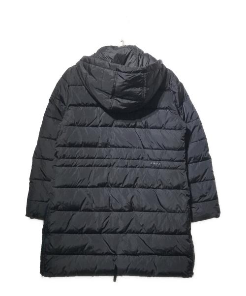 EMPORIO ARMANI（エンポリオアルマーニ）EMPORIO ARMANI (エンポリオアルマーニ) マンガベアプリント中綿コート ブラック サイズ:42の古着・服飾アイテム