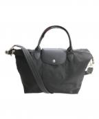 LONGCHAMPロンシャン）の古着「2way トートバッグ/ルプリアージュ ネオ」｜ブラック