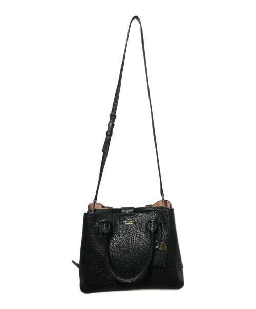 Kate Spade（ケイトスペード）Kate Spade (ケイトスペード) エンボスレザー2wayバッグ ブラックの古着・服飾アイテム