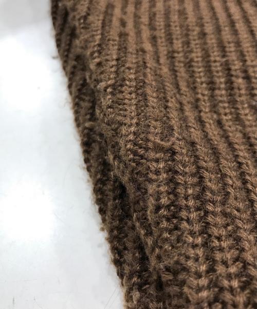 WHITE MOUNTAINEERING（ホワイトマウンテ二アニング）WHITE MOUNTAINEERING (ホワイトマウンテ二アニング) FAKE PATCHWORK カーディガン エンジ×ブラウン サイズ:2の古着・服飾アイテム