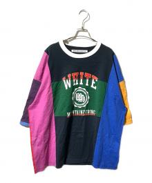 WHITE MOUNTAINEERING（ホワイトマウンテ二アニング）の古着「ワイドシルエット リンガーTシャツ」｜マルチカラー