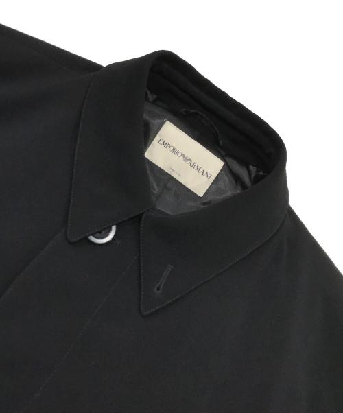EMPORIO ARMANI（エンポリオアルマーニ）EMPORIO ARMANI (エンポリオアルマーニ) 比翼ステンカラーコート ブラック サイズ:50の古着・服飾アイテム