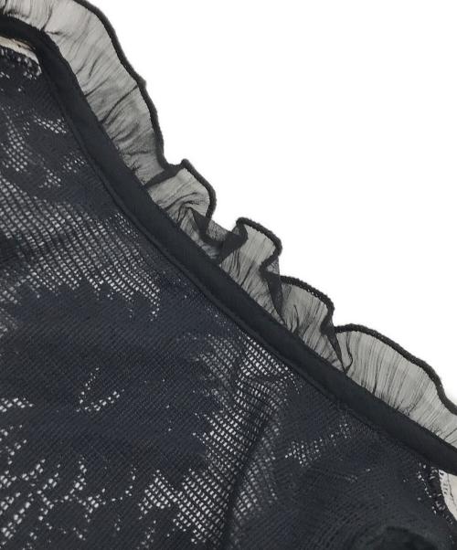 Snidel（スナイデル）Snidel (スナイデル) 楊柳シフォンレースブラウス ブラック サイズ:Fの古着・服飾アイテム