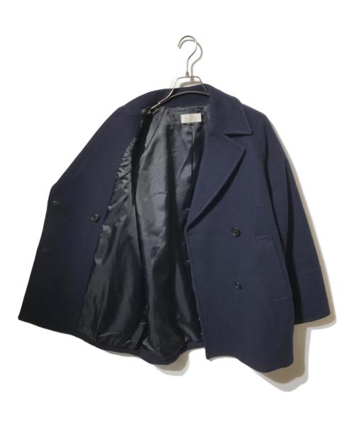 JOURNAL STANDARD relume（ジャーナルスタンダード レリューム）JOURNAL STANDARD relume (ジャーナルスタンダード レリューム) 尾州ウールスーパー100モッサPコート ネイビー サイズ:38の古着・服飾アイテム
